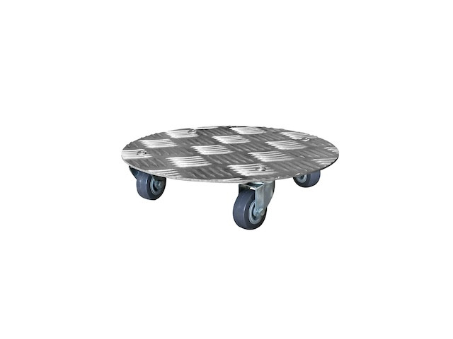 Support de pots - aluminium - à roulette - diamètre 30 cm