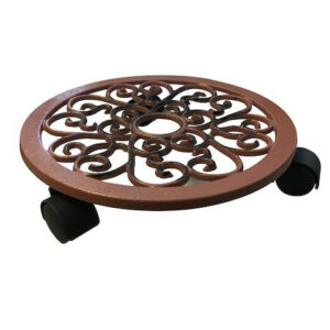 Support de pots - fer forgé - aspect rouillé - diamètre 29 cm