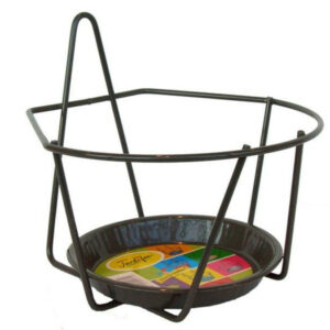 Support Pot Jardifer Rond Gris, H.20.5 X L.22 Cm