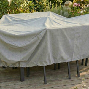 Housse de protection - Cover Garden - pour table rectangulaire 4 Ã 6 personnes avec chaises - 190 x 120 x 70 cm