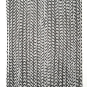 Rideau de porte en corde MOREL 90 x 200 cm - coton gris et blanc 54 bandes