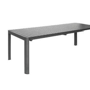 Table de jardin extensible - Palma - en aluminium noir 180/240/300 x 100 x 76 cm - 8 Ã 12 personnes