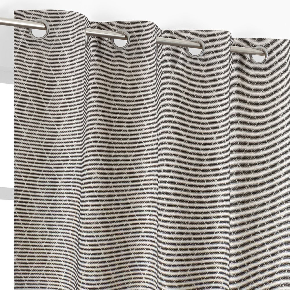 Rideau tamisant, Elyone gris l.140 x H.240 cm