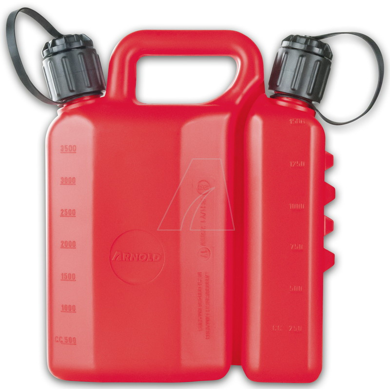 Jerrican double avec goulotte souple et goulotte rigide 3 + 1,5 l