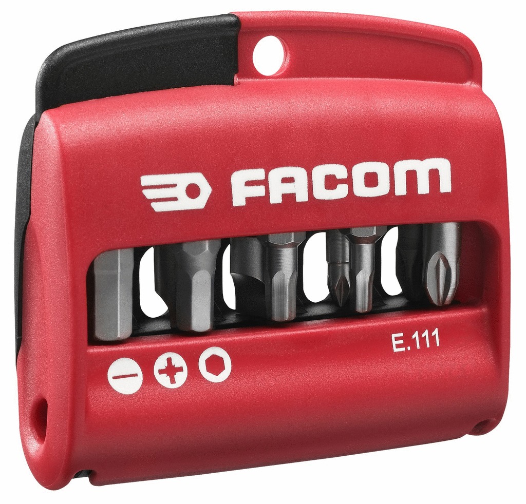Jeu de 10 embouts mixte Fente / PZ / 6 pans FACOM E.111PB