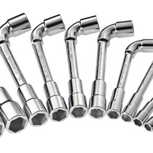 Jeu de 12 clés à pipe débouchées 6x6 pans métriques FACOM 75.J12PB