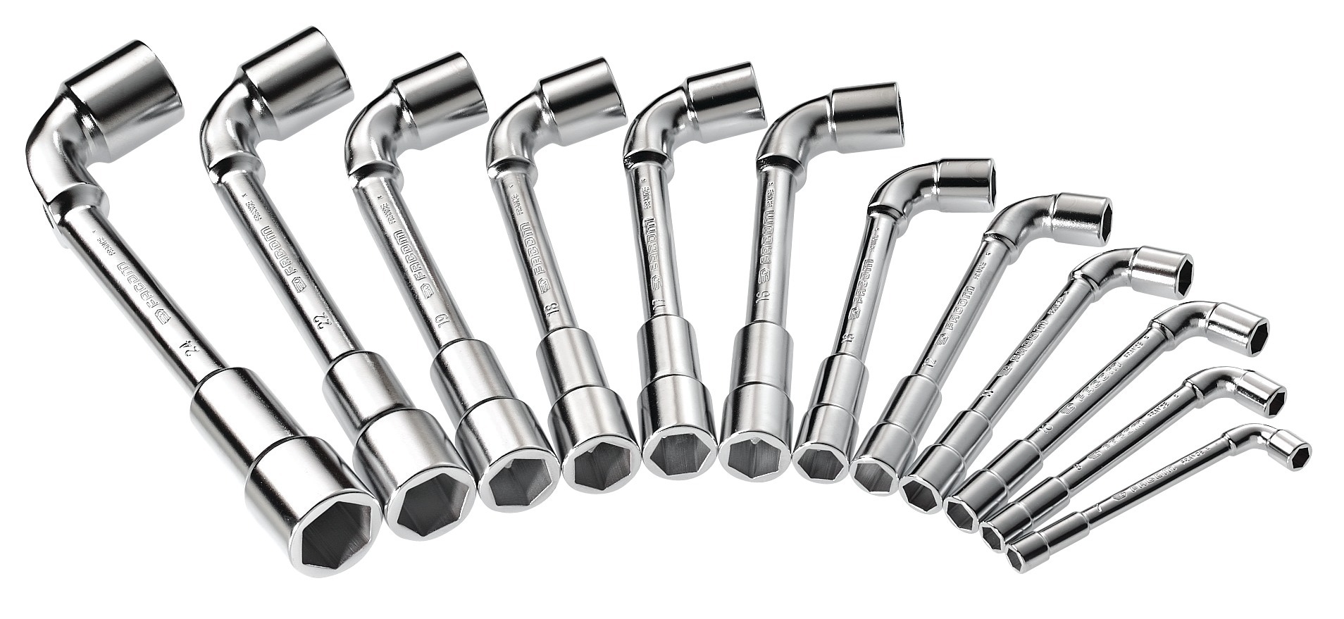 Jeu de 12 clés à pipe débouchées 6x6 pans métriques FACOM 75.J12PB
