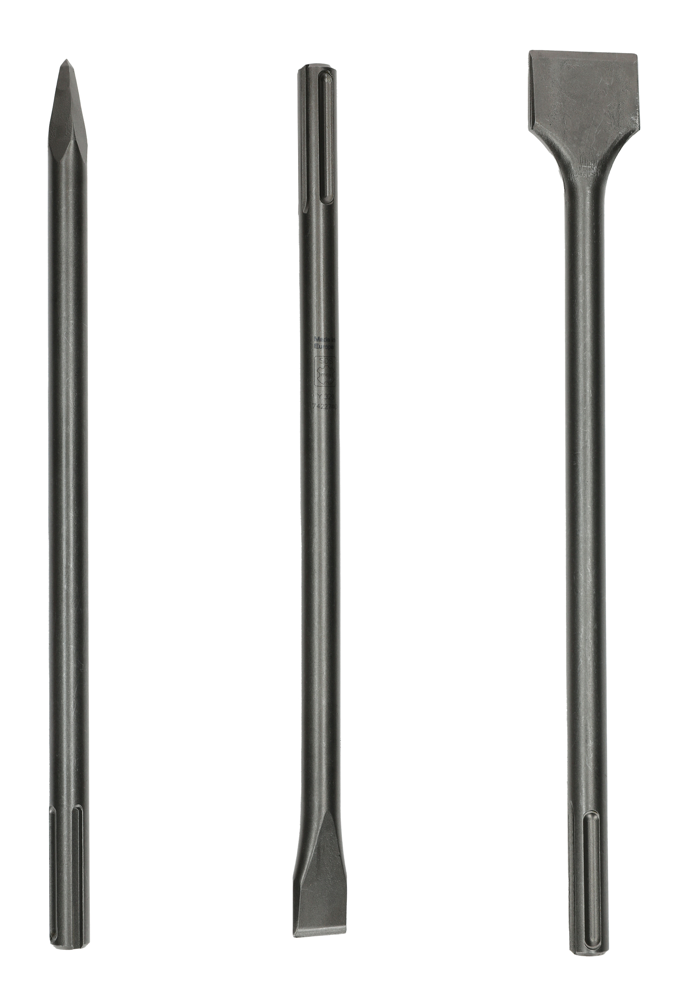 Jeu de 3 burins SDS-Max (pic + plat + bêche) 400 mm HANGER 155991