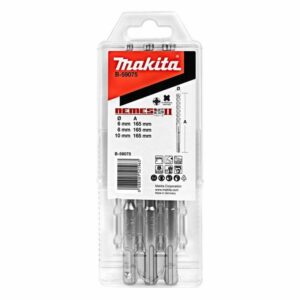 Jeu de 3 forets à béton MAKITA B-59075 à emmanchement SDS-Plus NEMESIS II (6/8/10x160mm)