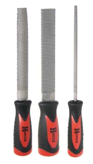 Jeu de 3 râpes à bois 200 mm HANGER 110391
