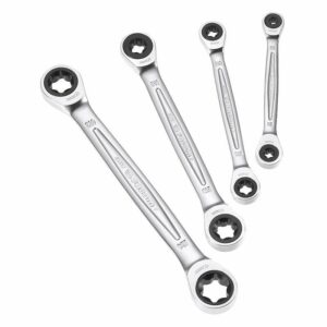 Jeu de 4 clés polygonales Torx à cliquet FACOM 464TX.J4PB