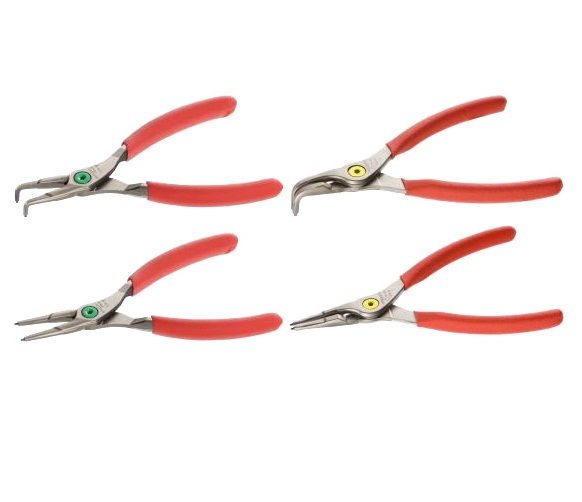Jeu de 4 pinces pour Circlips® becs droits et coudés à 90° 18 - 60 mm FACOM PCJ4PB