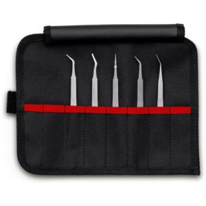 Jeu de 5 pinces brucelles de précision CMS KNIPEX 92 00 03