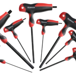 Jeu de 8 clés mâles emmanchées en T 6 pans HANGER 250190