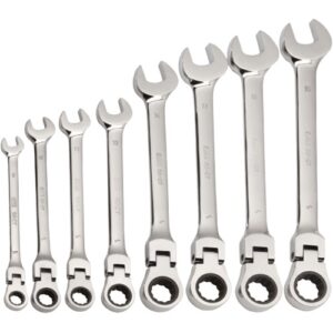 Jeu de 8 clés mixtes à cliquet articulées en mm SAM OUTILLAGE 50-CTJ8