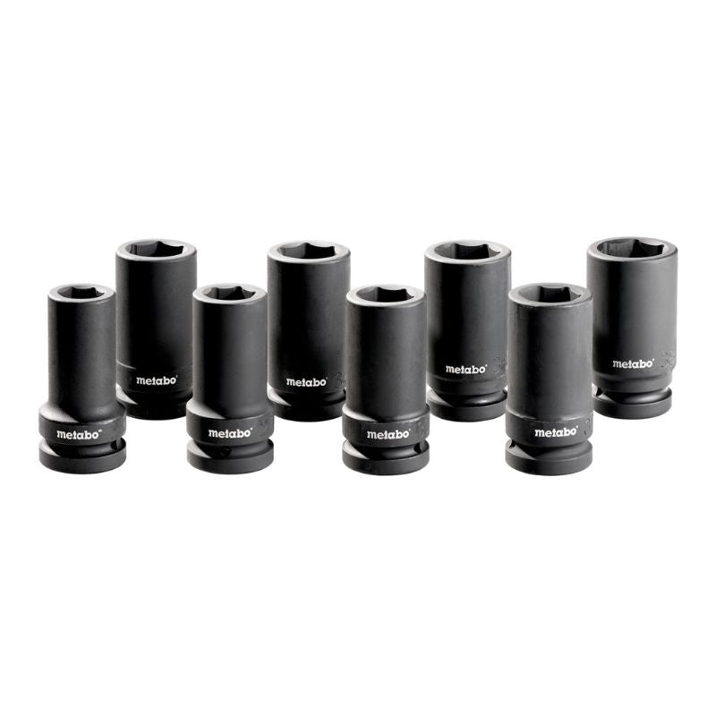 Jeu de clés à douille 1" METABO 628835000 - Anti-choc - 8 pièces