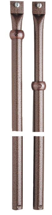 Jeu de tringles pour serrure série 600 à 632 et 63MC marron HERACLES Y8-1005630TGM