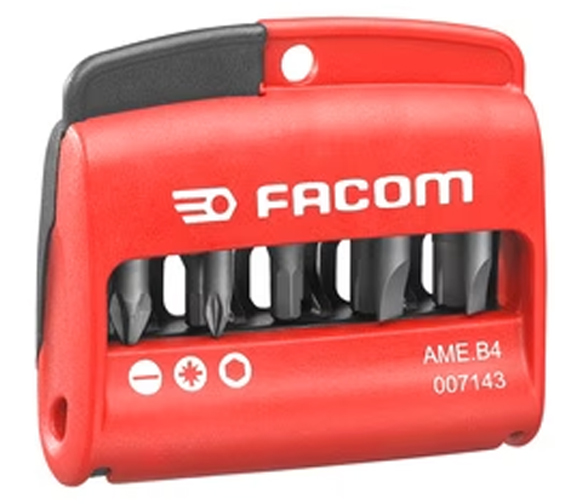 Jeux de 9 embouts de vissage High Perf` avec porte-embouts FACOM AME.B4