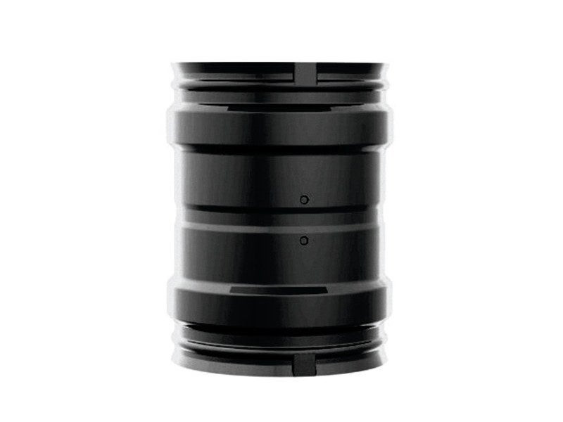 Adaptateur F/F pour pellets à simple paroi - Email 0.7mm - noir - Ø80 - modèle Apollo