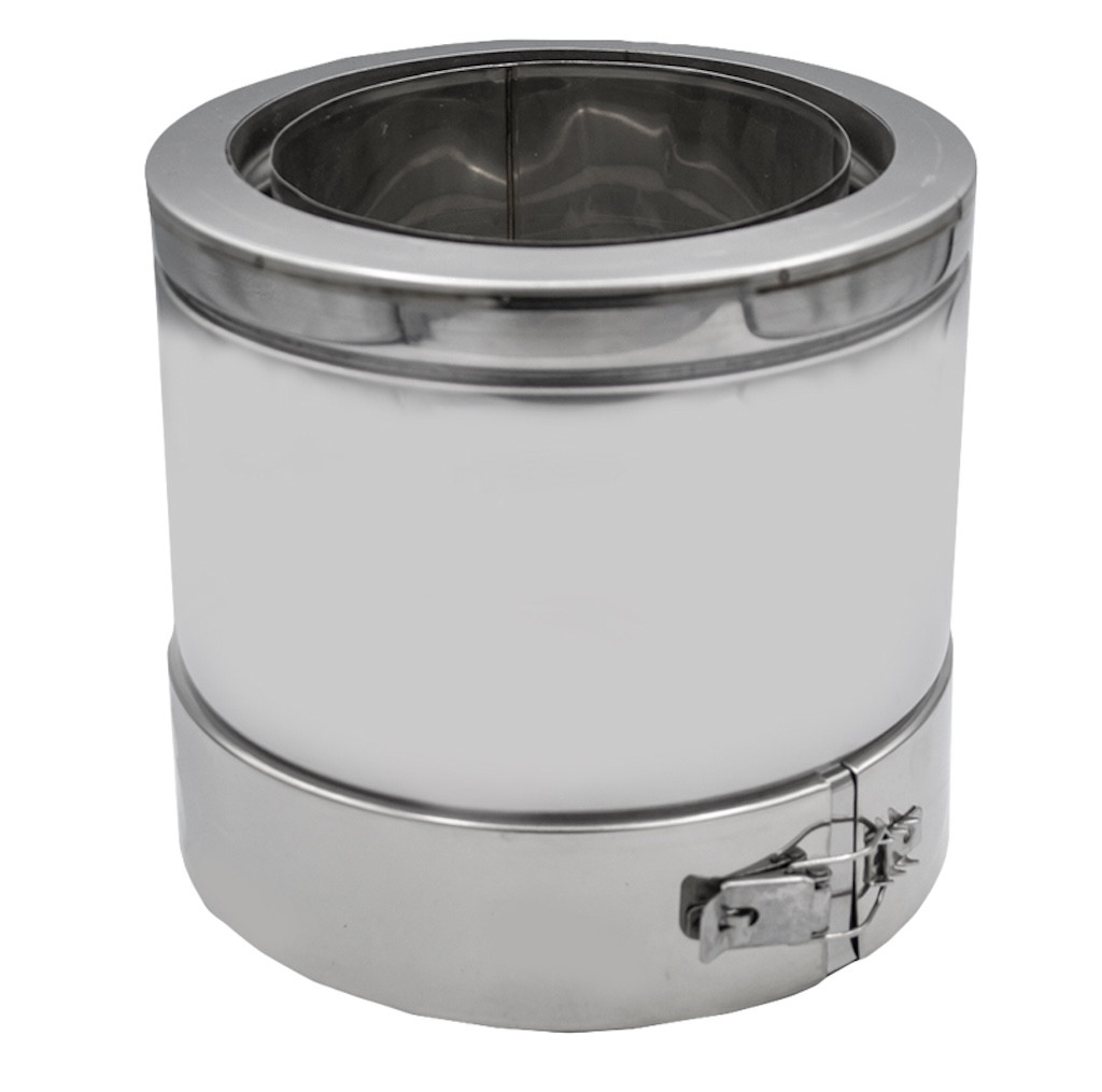 Adaptateur haut - conduit flexible isolé vers conduit pellets Ø80 mm