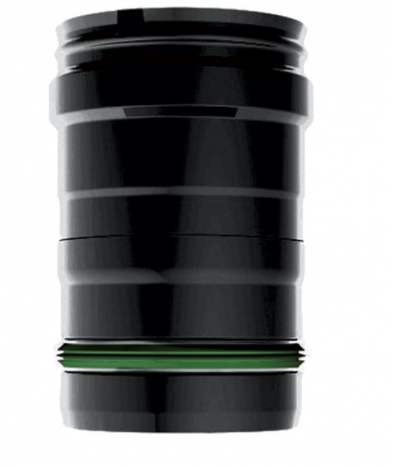 Adaptateur M/F pour pellets à simple paroi - Email 0.7mm - noir - Ø80 - modèle Apollo
