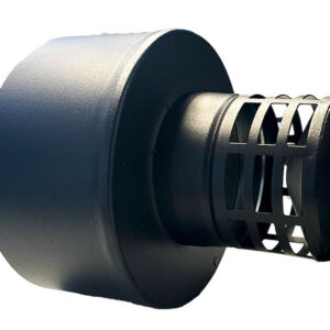 Capuchon prise d’air - Apollo Pellets 2.0 - noir Ø80/130 mm - pour terminal horizontal