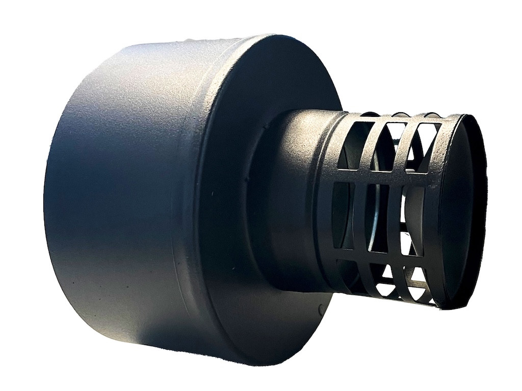 Capuchon prise d’air - Apollo Pellets 2.0 - noir Ø80/130 mm - pour terminal horizontal