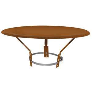 Chapeau pare pluie - diamètre 125 à 200 mm - marron - Inox