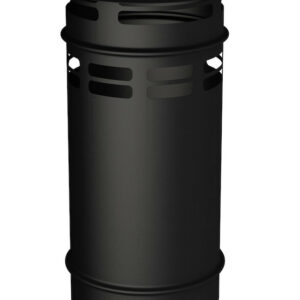 Chapeau terminal vertical - Apollo Pellets 2.0 - noir Ø80/130 mm - pour poêle à granulés