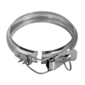 Collier/Bride de sécurité pour raccordement de simple paroi - inox 304 - diamètre 139 mm
