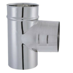 Coude en T de 90° d'angle - modèle TYRAL - Inox 304 - double emboitement - Ø125