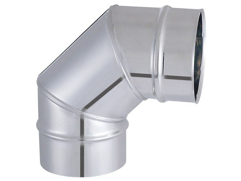 Coude lisse de raccordement de 90° d'angle - modèle TYRAL - inox 304 - Ø150