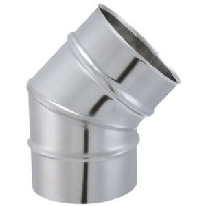Coude lisse de raccordement pour tubage - 45° d'angle - inox 304 - modèle TYRAL - Ø125