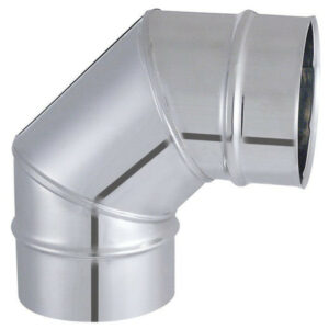 Coude lisse de raccordement pour tubage - 90° d'angle - inox 304 - modèle TYRAL - Ø125
