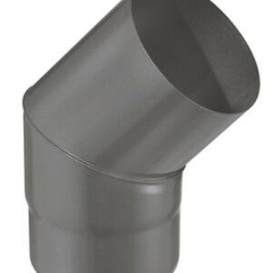 Coude pour évacuation des fumées - 45°d'angle - émail 0.7MM - noir mat - Ø180MM