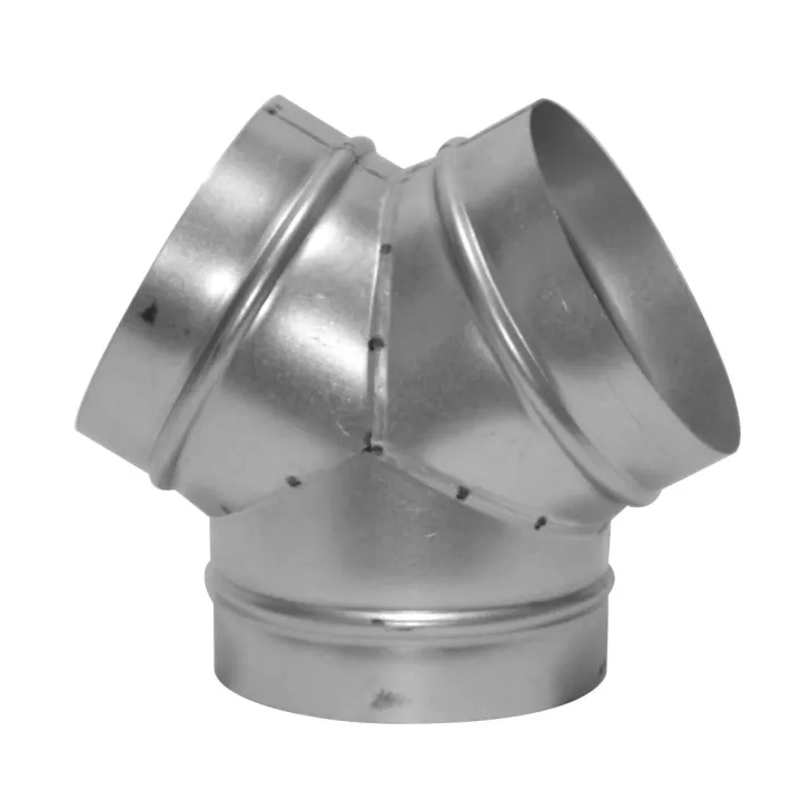 Culotte galvanisée en "Y" de dérivation - diamètre 125 mm