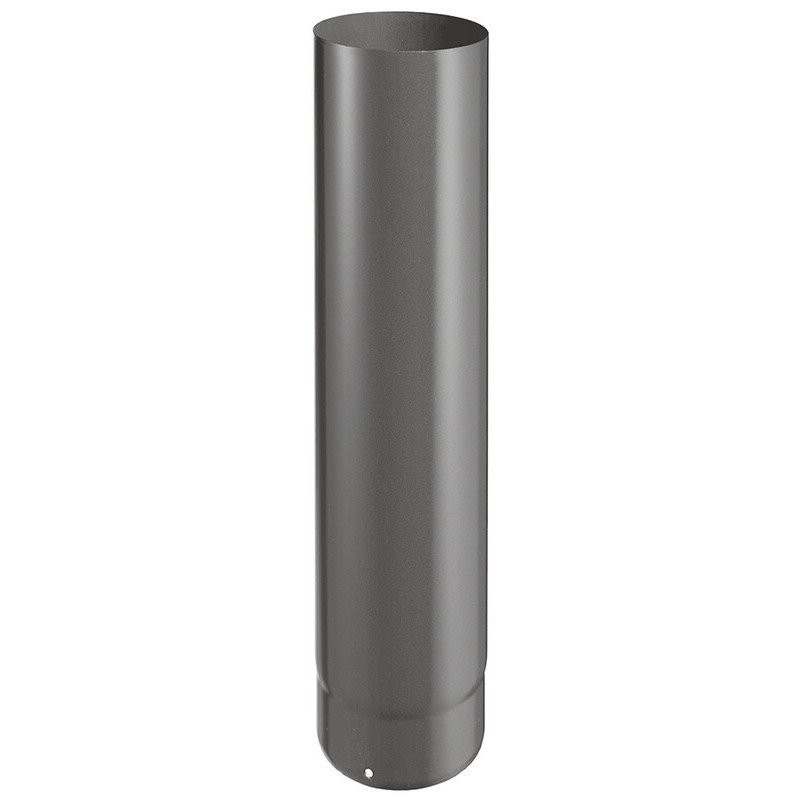Elément droit - Hauteur 1M - Email 0.7mm - Noir mat - Ø125
