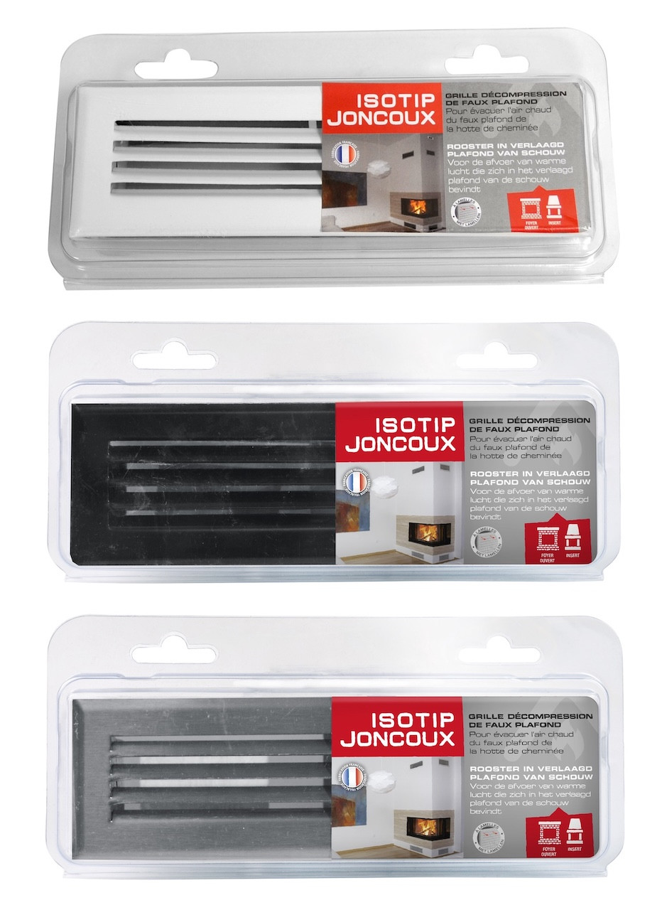 Grille d’air chaud à lamelles blanche - 190 x 60 mm