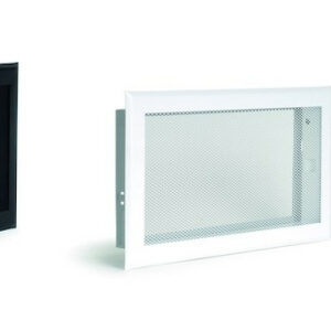 Grille de hotte noire avec pare-chocs Ø515 mm - 545 x 195 mm