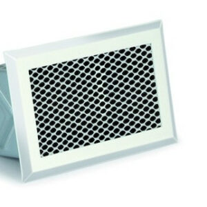 Grille rectangulaire de hotte blanche avec pare-chocs - 190 x 60 mm