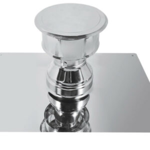 Kit de finition haut de conduit - modèle Apollo - Pour Poêle à Pellets - Inox - Ø100 350/500