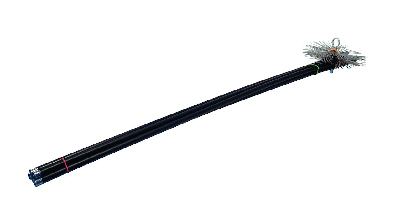 Kit de ramonage Brasier - Longueur 7 m + brosse acier Ø250 mm