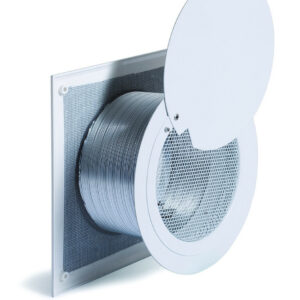 Kit entrée d’air avec grille obturateur blanche Ø125 mm - 73 cm²