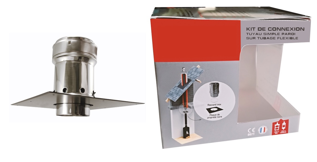 Kit RPT Ø180 + plaque de propreté 300x300 mm noire