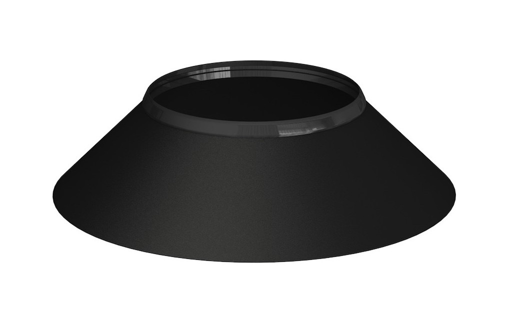 Larmier à joint - Apollo Pellets 2.0 - noir Ø80 mm