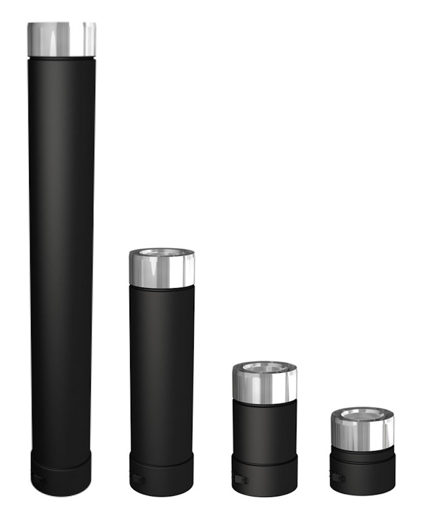 Élément droit - Apollo Pellets 2.0 - noir Ø80/130 mm - longueur 500 mm