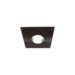 Plaque de propreté - 400x400MM - noire - pour conduit de diamètre 200MM