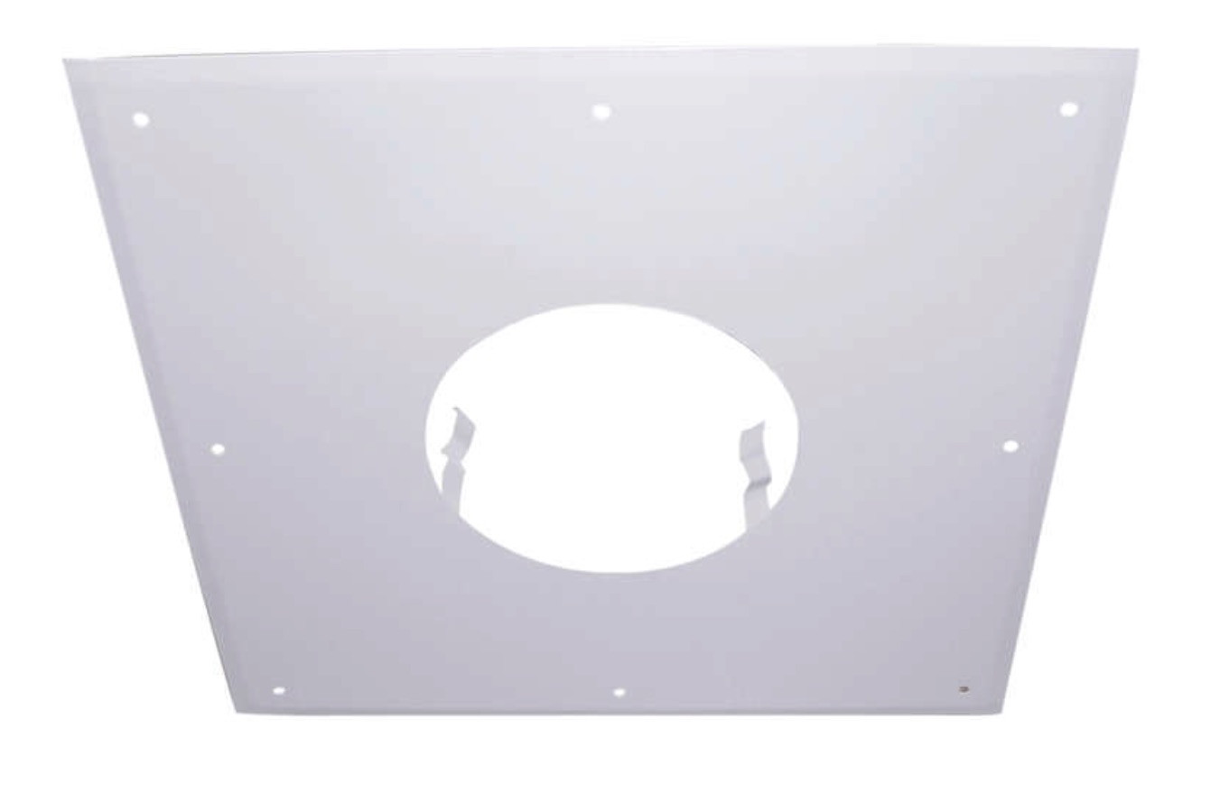 Plaque de propreté - 500x300MM - blanche - pour conduit de diamètre 200MM