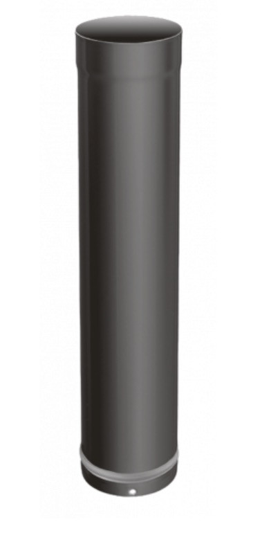 Rallonge télescopique pour tuyau Apollo - simple paroi en acier - Email 0.7mm - Noire - Ø80 et de 60 à 240mm de hauteur