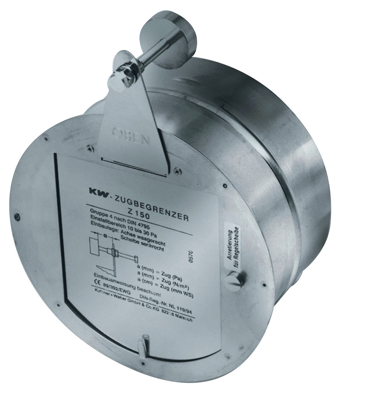 Régulateur de tirage Ø150 mm